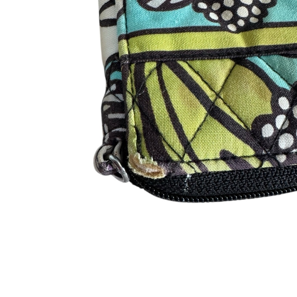 Vera Bradley Teal and Black Patterned Wristlet - Picture 7 of 9